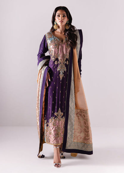 Laj | Elaheh Formals | KYLIE XS Purple Raw Silk