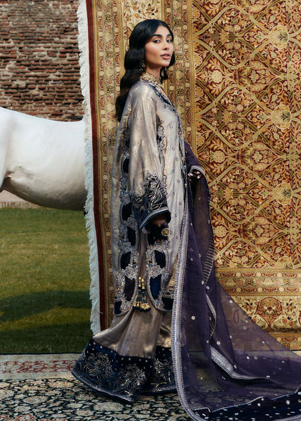 Laj | Hath Kahani Luxury Formals 24 | ZAHA L Gray Shimmer
