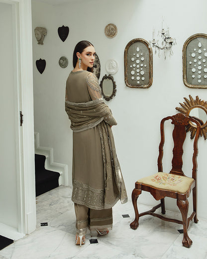 Maryum n Maria | Freesia Ariya Formals | SW23-504 - Umber - Zarin - Pakistani Designer Dress - by Marym N Maria | Type: Formal - 100% Original at Saira Sultan
