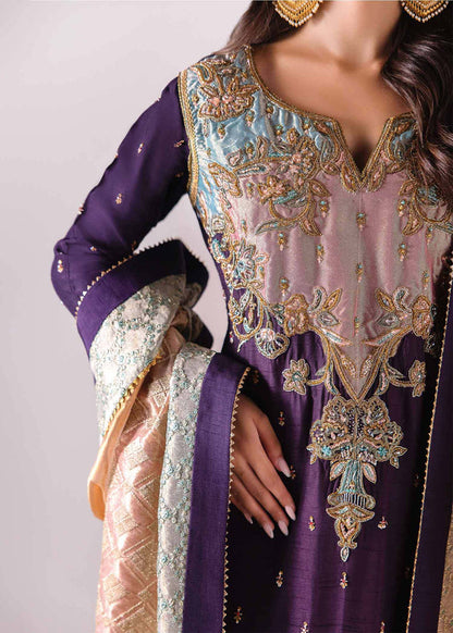 Laj | Elaheh Formals | KYLIE M Purple Raw Silk