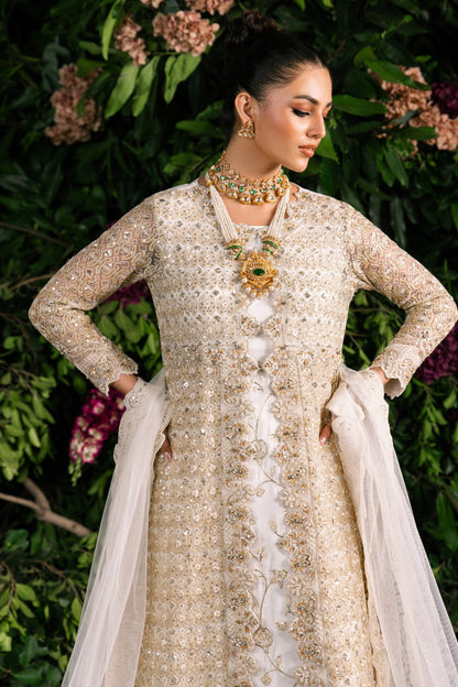 Maryum N Maria | Zircon Formals | JALEH - MS40076 L Ivory Net
