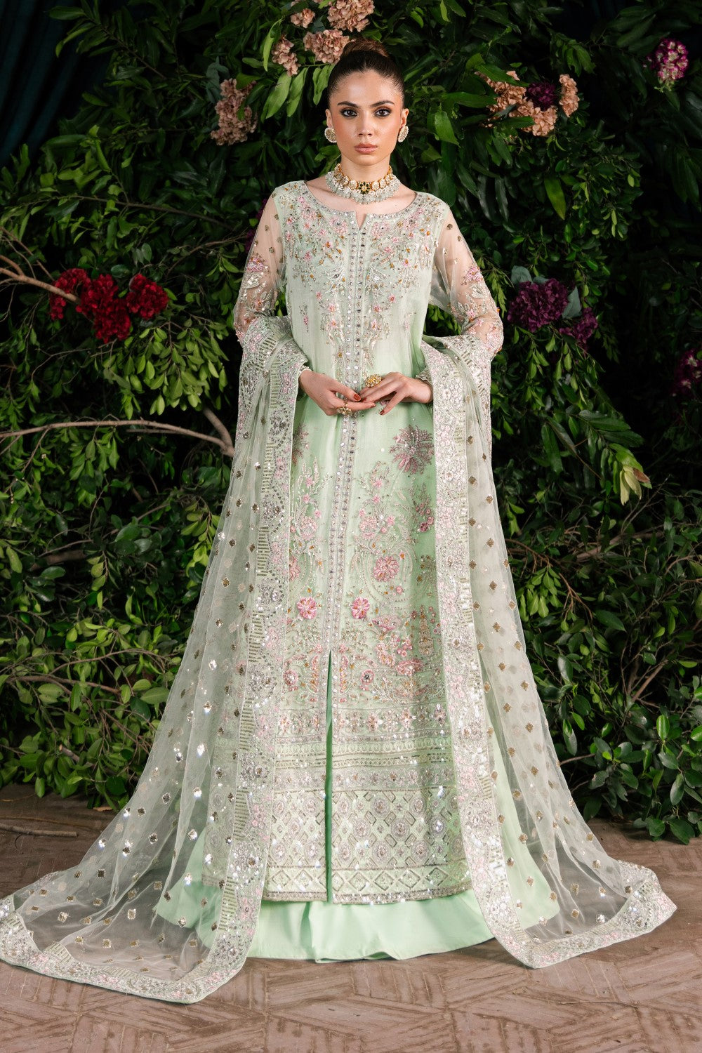 Maryum N Maria | Zircon Formals | SEPIDEH - MS40084 XS Pastel Mint Organza