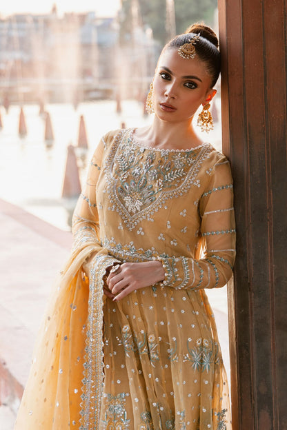 Maryum N Maria | Zircon Formals | JAHANANA - MS40074 XL Dust Yellow Organza
