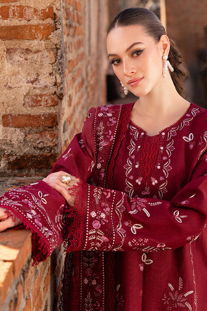 Saffron | Solace Winter Edit | Odette L Deep Red Khaddar
