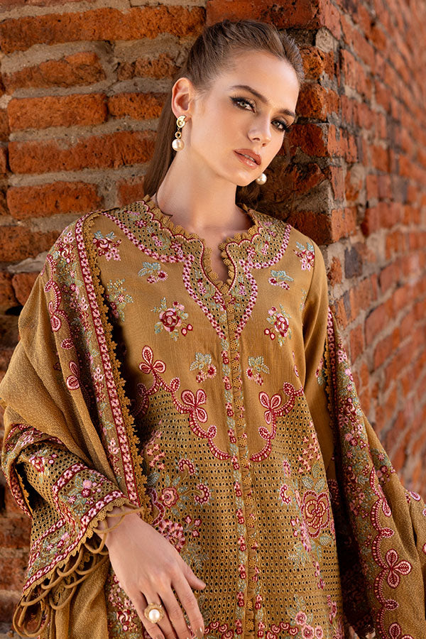 Saffron | Solace Winter Edit | Aurora L Mustard Khaddar