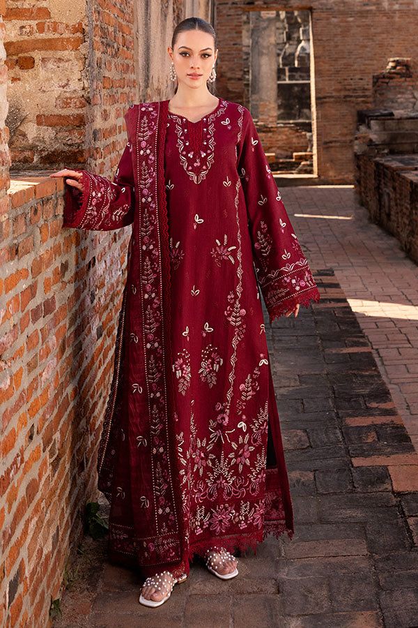 Saffron | Solace Winter Edit | Odette XS Deep Red Khaddar