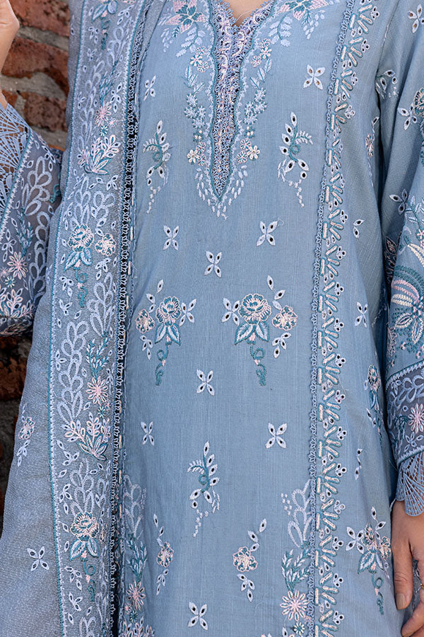 Saffron | Solace Winter Edit | Aster M Blue Khaddar