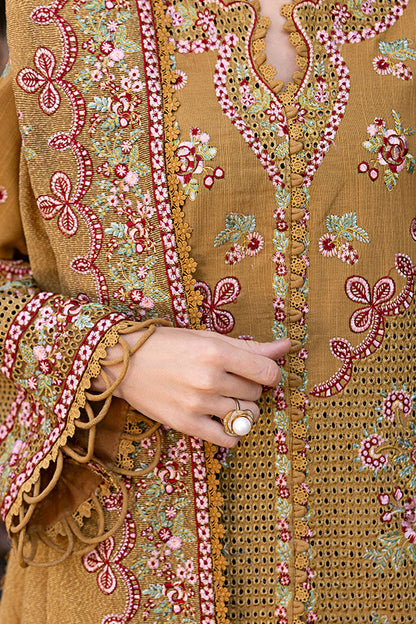 Saffron | Solace Winter Edit | Aurora M Mustard Khaddar