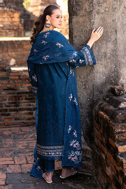 Saffron | Solace Winter Edit | Clematis S Navy Blue Khaddar