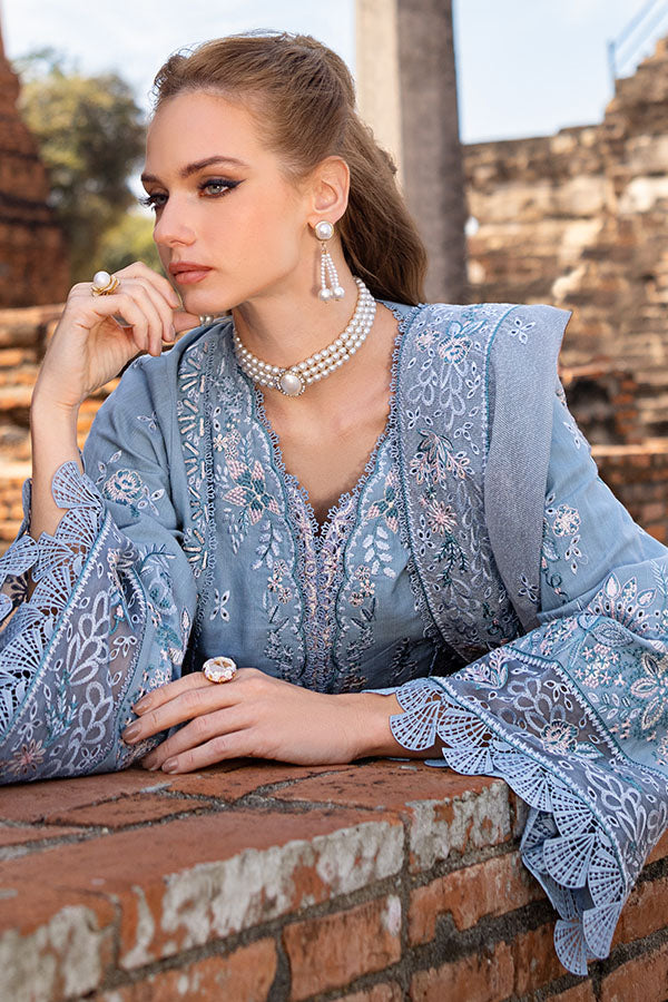 Saffron | Solace Winter Edit | Aster L Blue Khaddar