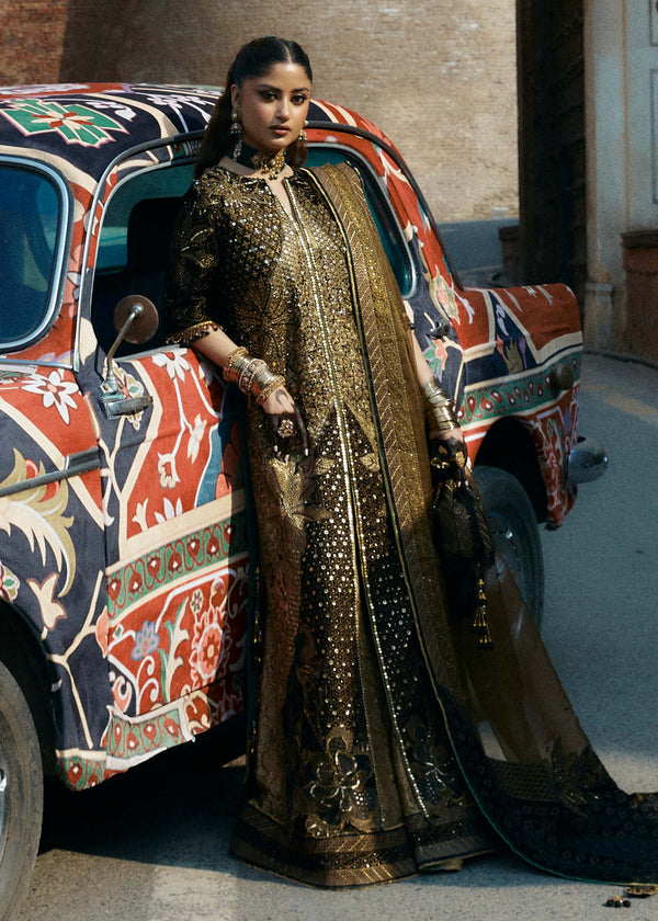 Laj | Hath Kahani Luxury Formals 24 | RAHIB XL Black Shimmer Velvet