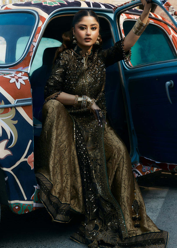 Laj | Hath Kahani Luxury Formals 24 | RAHIB L Black Shimmer Velvet