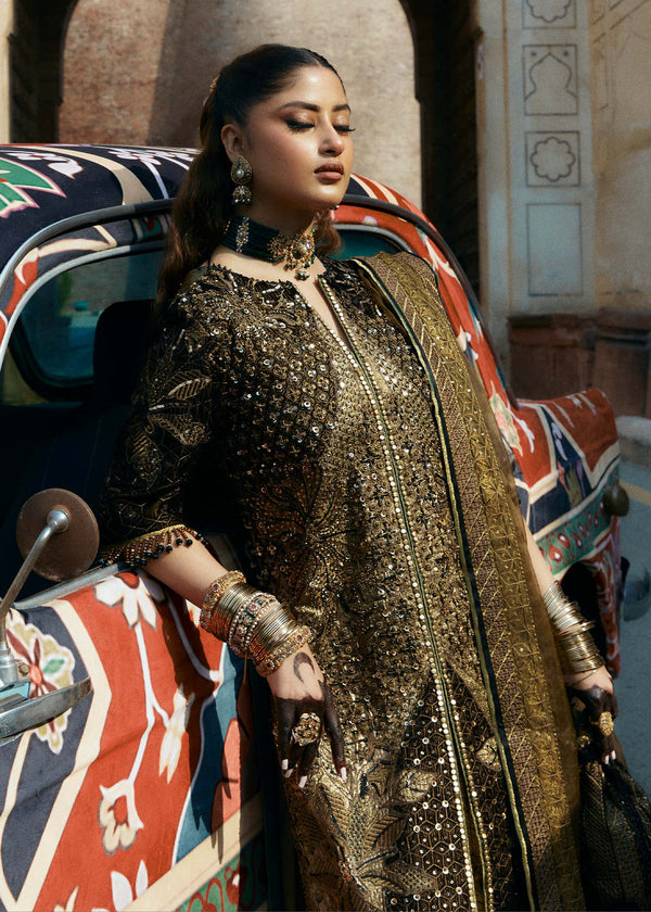 Laj | Hath Kahani Luxury Formals 24 | RAHIB M Gold Shimmer Velvet