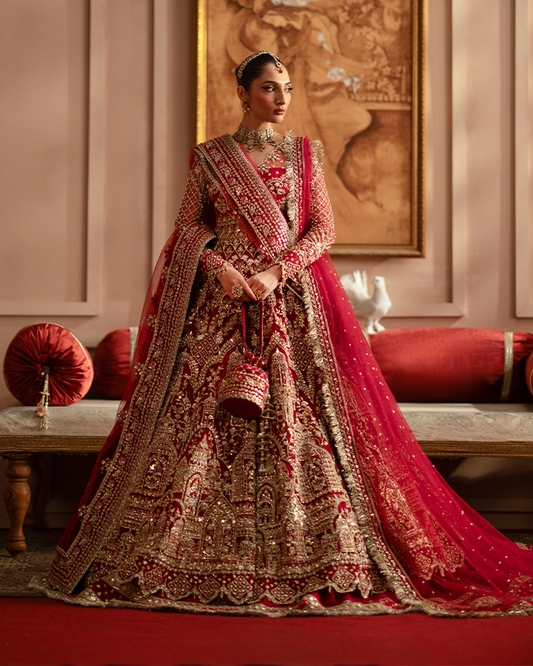 Zevk | Mughal Raniya | Jodha Begum XS Red Net