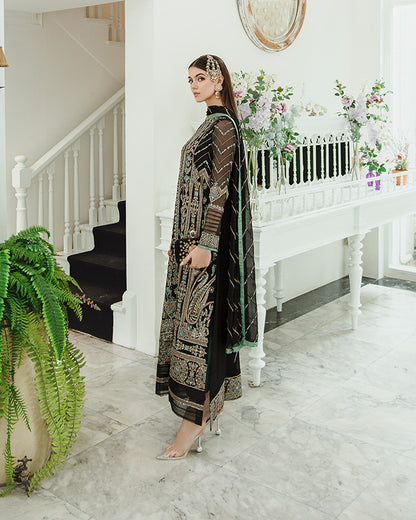 Maryum n Maria | Freesia Ariya Formals |  SW23-507 - Black - Iman - Pakistani Designer Dress - by Maryam N Maria | Type: Formal - 100% Original at Saira Sultan