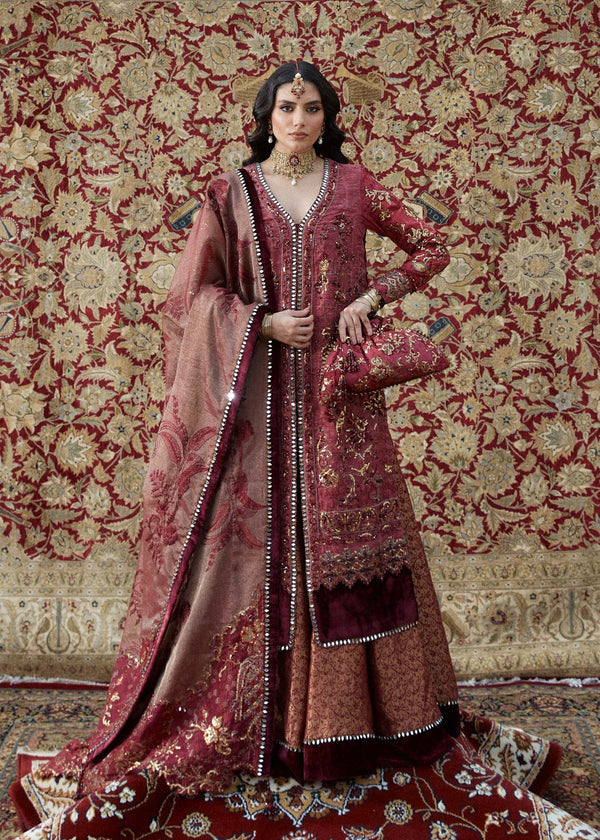 Laj | Hath Kahani Luxury Formals 24 | REKHA XL Maroon Karandi