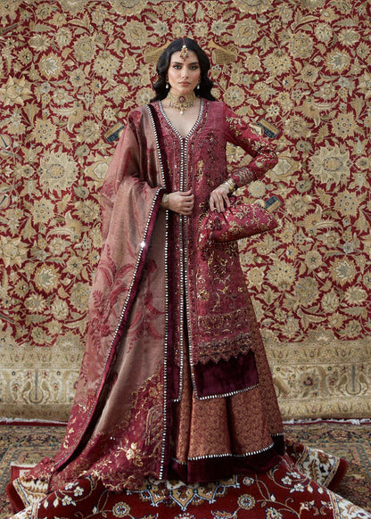 Laj | Hath Kahani Luxury Formals 24 | REKHA XL Maroon Karandi