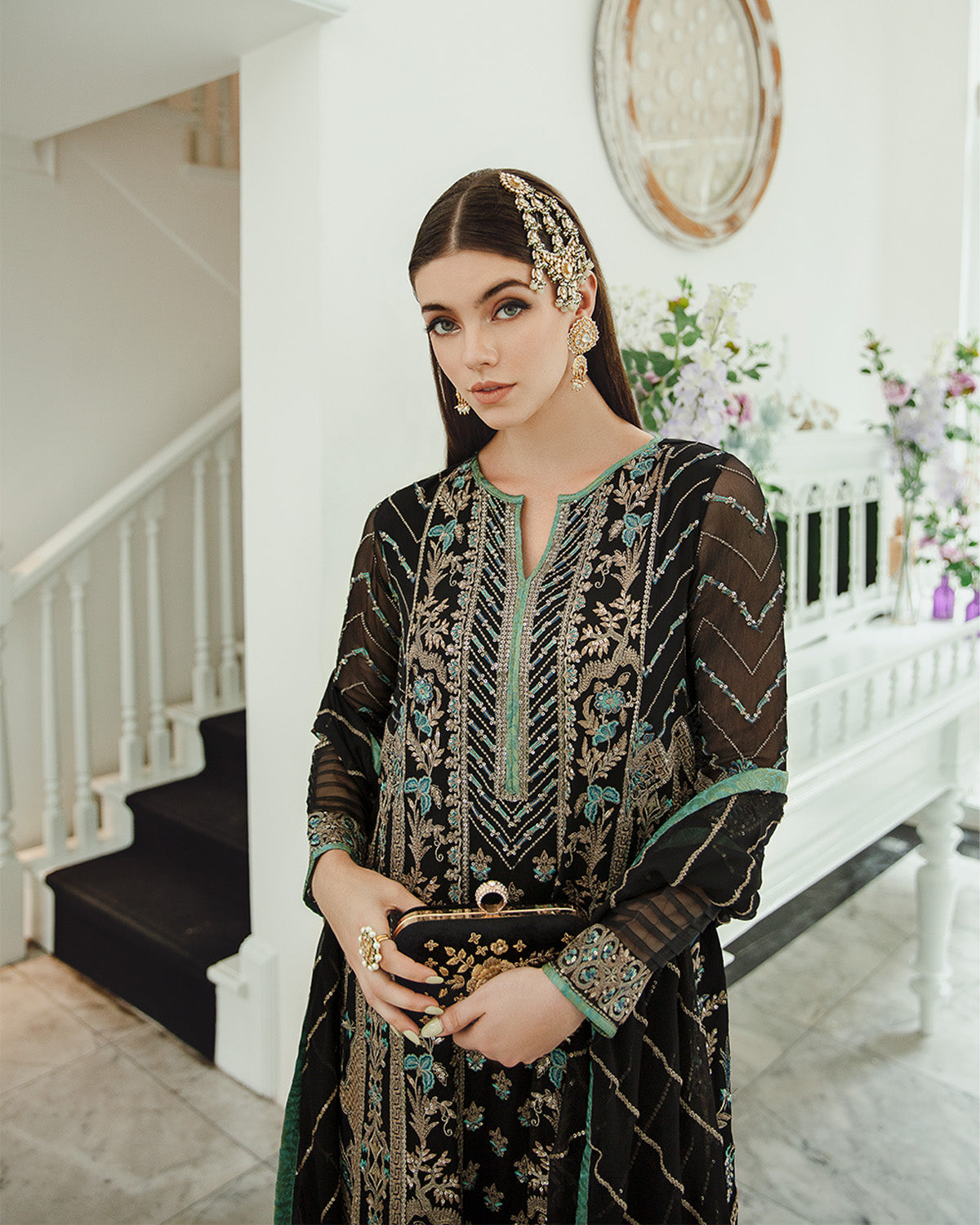 Maryum n Maria | Freesia Ariya Formals |  SW23-507 - Black - Iman - Pakistani Designer Dress - by Maryam N Maria | Type: Formal - 100% Original at Saira Sultan
