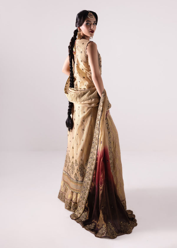 Laj | Elaheh Formals | XENIA S Beige Cotton Silk