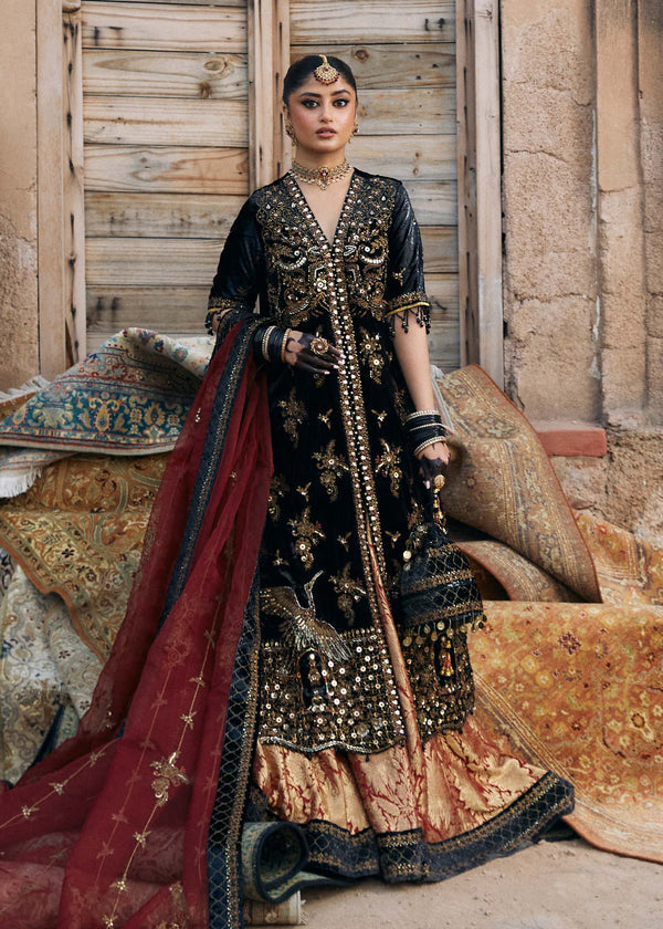 Laj | Hath Kahani Luxury Formals 24 | KOHSAR S Black Shimmer Velvet
