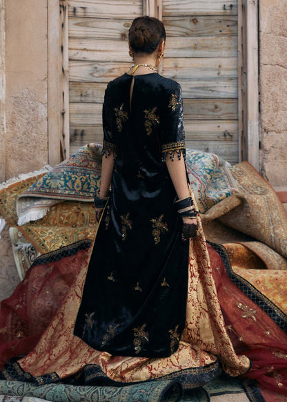 Laj | Hath Kahani Luxury Formals 24 | KOHSAR M Black Shimmer Velvet
