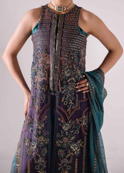 Laj | Elaheh Formals | ZOE M Deep Purple Organza