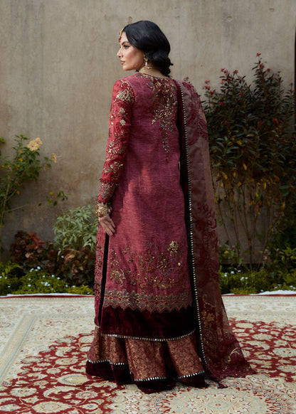 Laj | Hath Kahani Luxury Formals 24 | REKHA M Maroon Karandi
