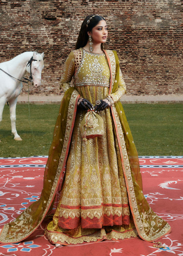 Laj | Hath Kahani Luxury Formals 24 | ZEEBA S Lime Karandi