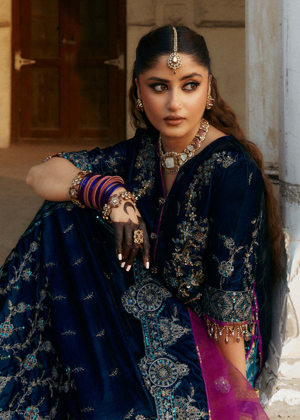 Laj | Hath Kahani Luxury Formals 24 | JEHAAN XL Teal Velvet