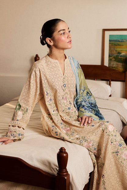 Zara Shahjahan | Satori 25 | Asa-5A S Beige Lawn