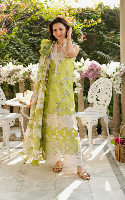 Asifa and Nabeel | Gulkari Summer 25 | Lemonade Dream (GKL-03) XS Mint Green Lawn