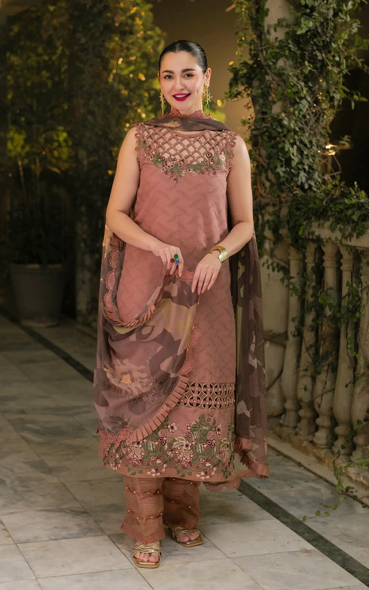 Asifa and Nabeel | Gulkari Summer 25 | Saffron Day (GKL-04) XS Champagne Pink Lawn