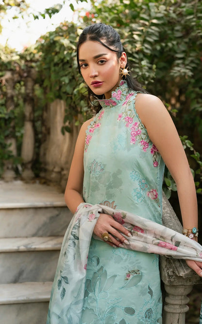 Asifa and Nabeel | Gulkari Summer 25 | Pastel Grove (GKL-07) L Aqua Lawn