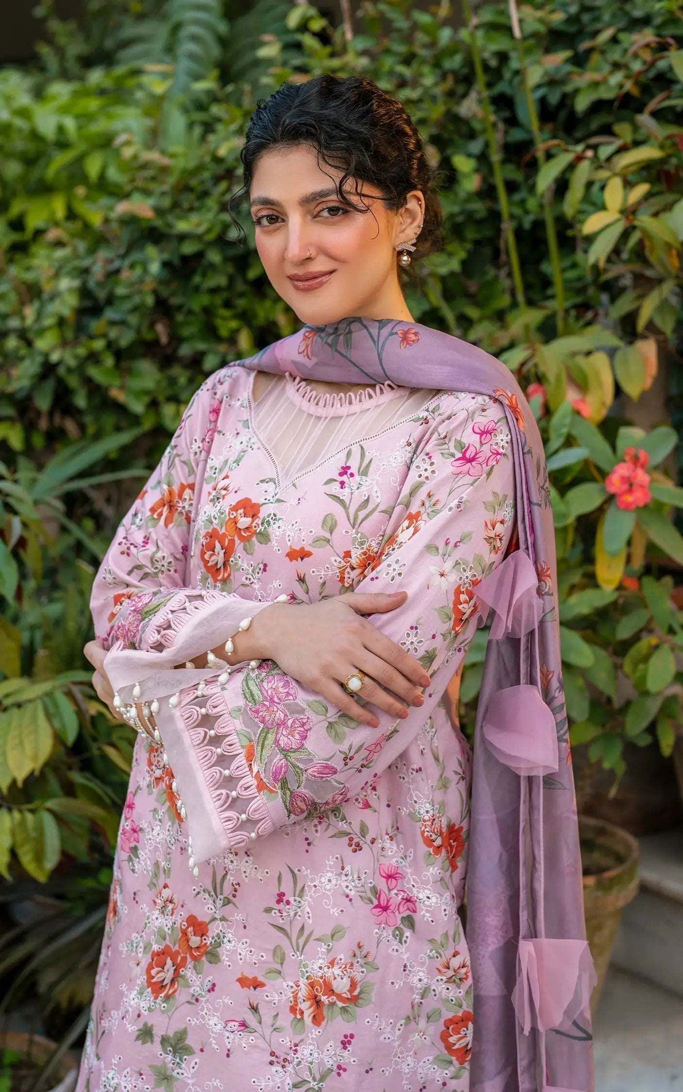 Asifa and Nabeel | Gulkari Summer 25 | Blossom Zephyr (GKL-09) M Pink Lawn