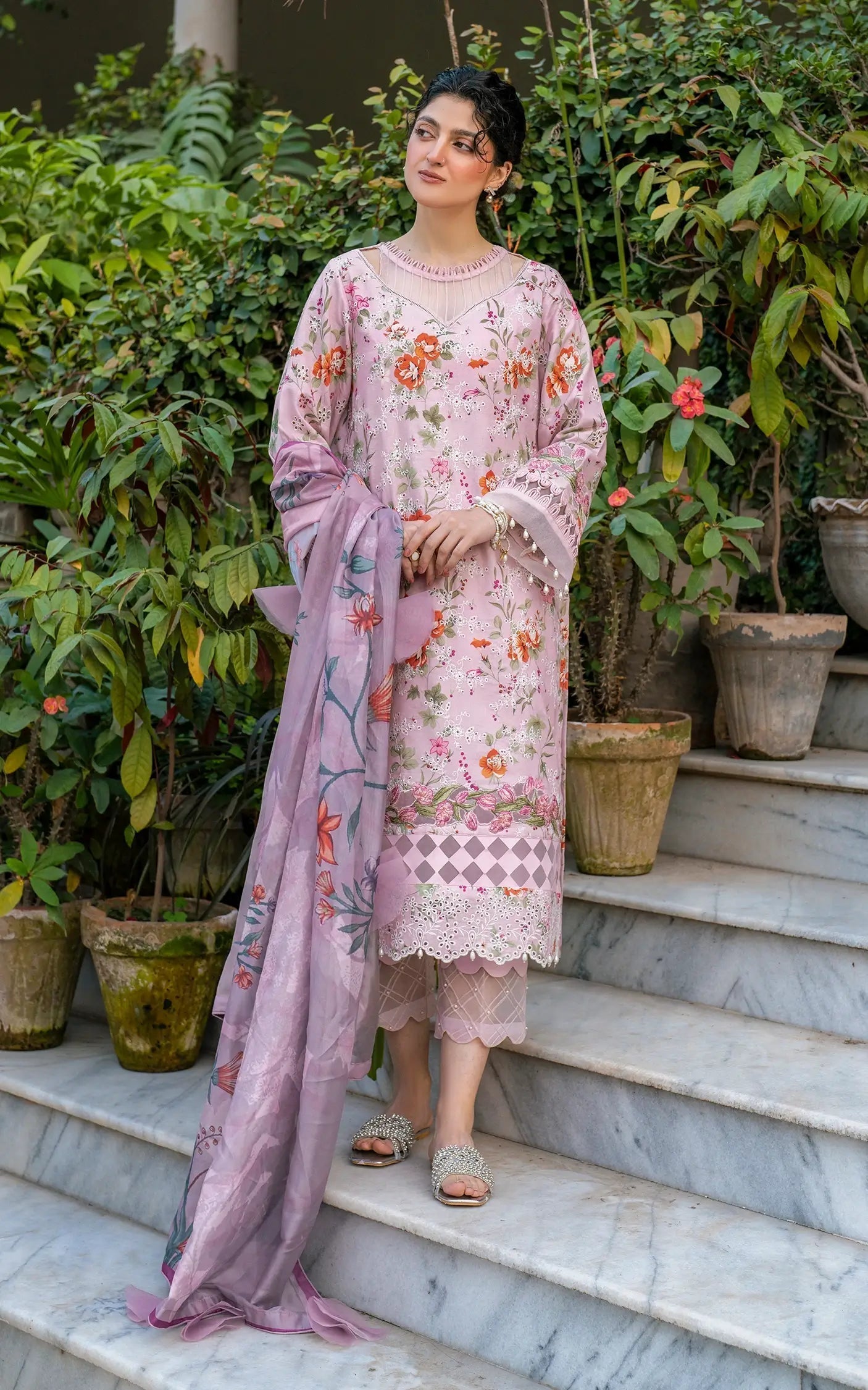 Asifa and Nabeel | Gulkari Summer 25 | Blossom Zephyr (GKL-09) L Pink Lawn