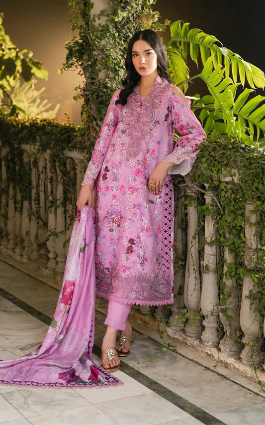 Asifa and Nabeel | Gulkari Summer 25 | Dawn Petals (GKL-10) XS Soft Pink Lawn