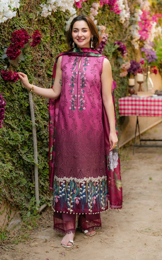 Asifa and Nabeel | Gulkari Summer 25 | Sunkissed Garden (GKL-13) XS Wine Lawn