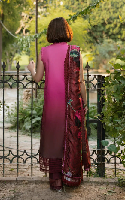 Asifa and Nabeel | Gulkari Summer 25 | Sunkissed Garden (GKL-13) S Wine Lawn