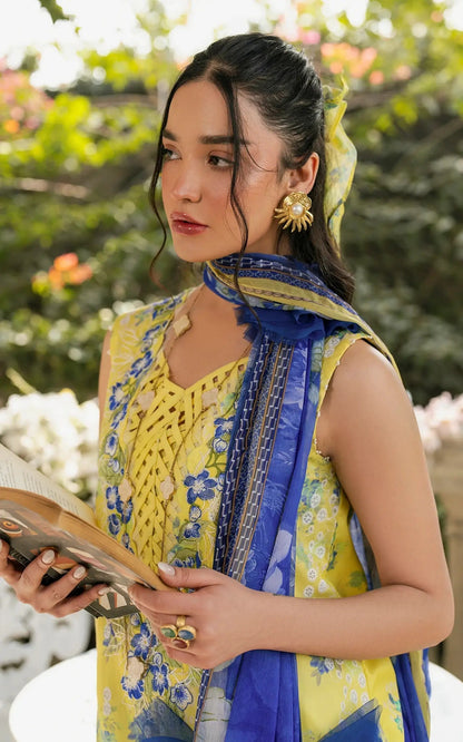 Asifa and Nabeel | Gulkari Summer 25 | Sunlit Breeze (GKL-15) M Yellow Lawn