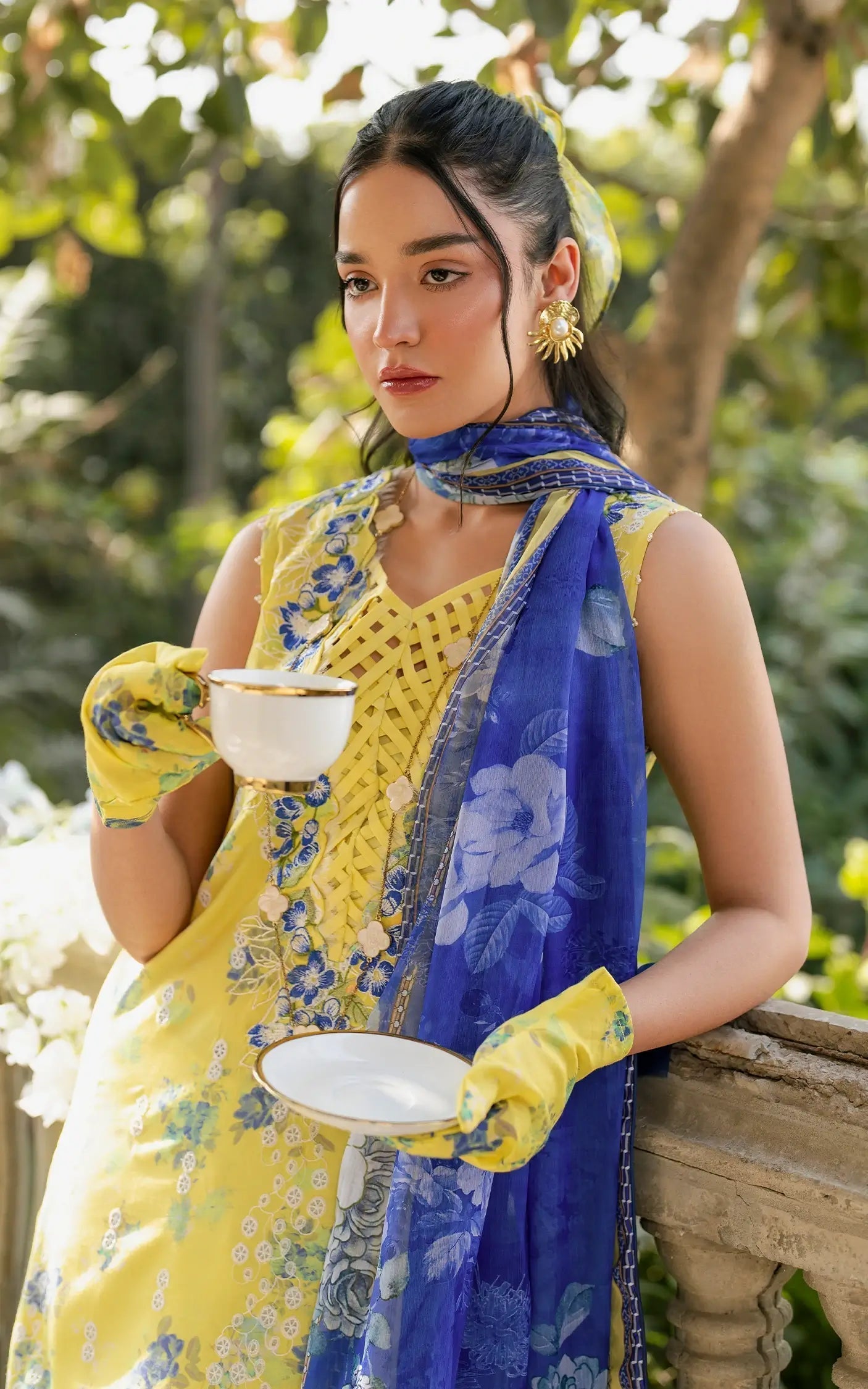 Asifa and Nabeel | Gulkari Summer 25 | Sunlit Breeze (GKL-15) L Yellow Lawn
