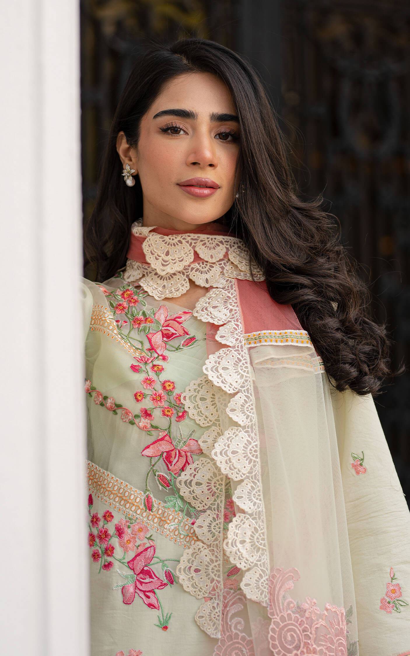 Asifa and Nabeel | Rosemary Ruffles 24 | Serene - Pakistani Designer Dress - by Asifa and Nabeel | Type: Luxury - 100% Original at Saira Sultan