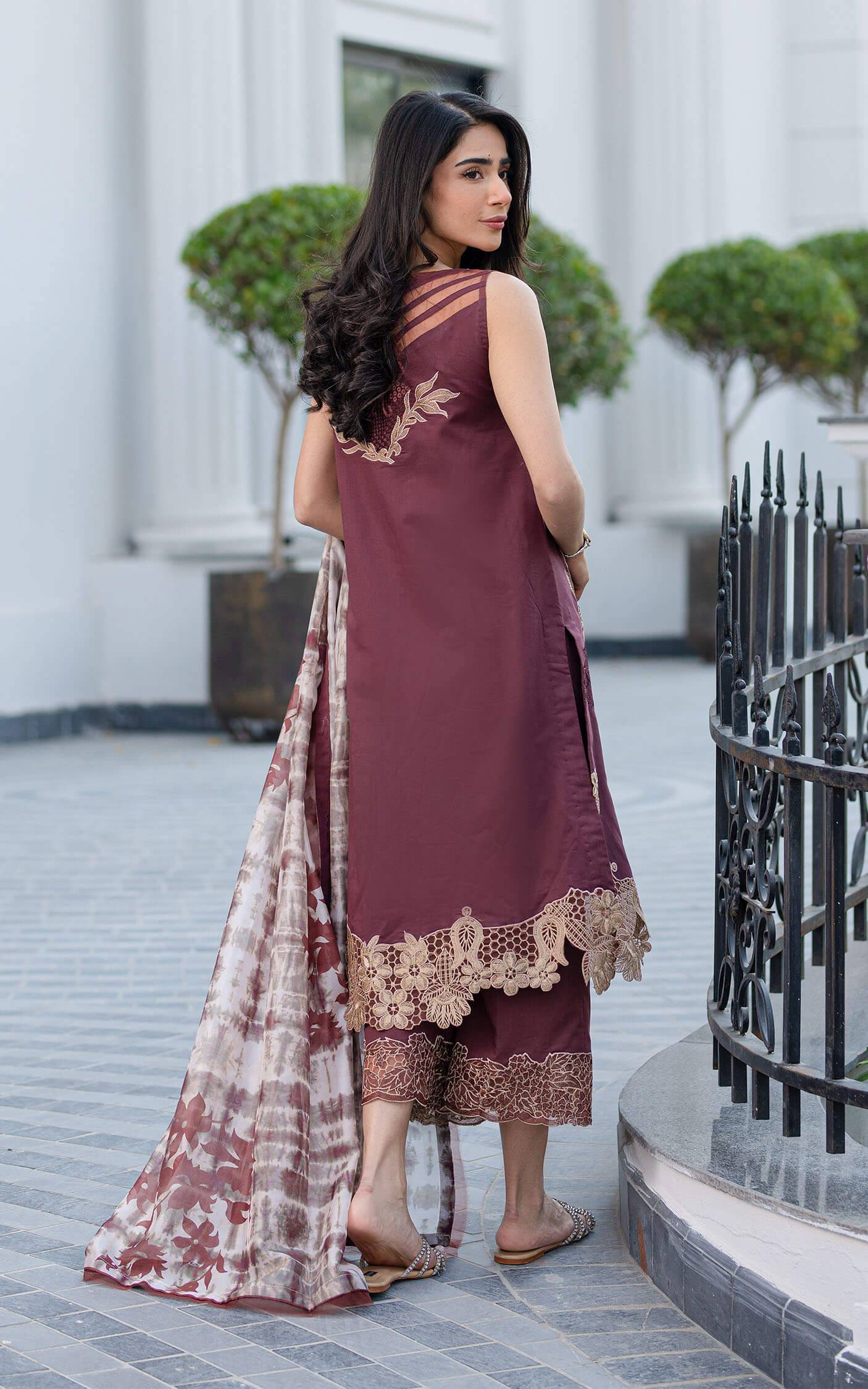 Asifa and Nabeel | Rosemary Ruffles 24 | Sheen - Pakistani Designer Dress - by Asifa and Nabeel | Type: Luxury - 100% Original at Saira Sultan
