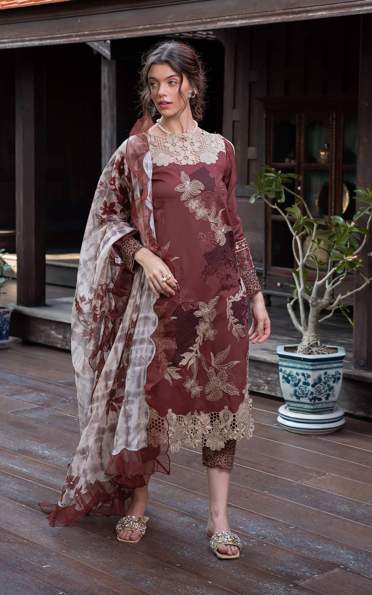 Asifa and Nabeel | Rosemary Ruffles 24 | Sheen - Pakistani Designer Dress - by Asifa and Nabeel | Type: Luxury - 100% Original at Saira Sultan