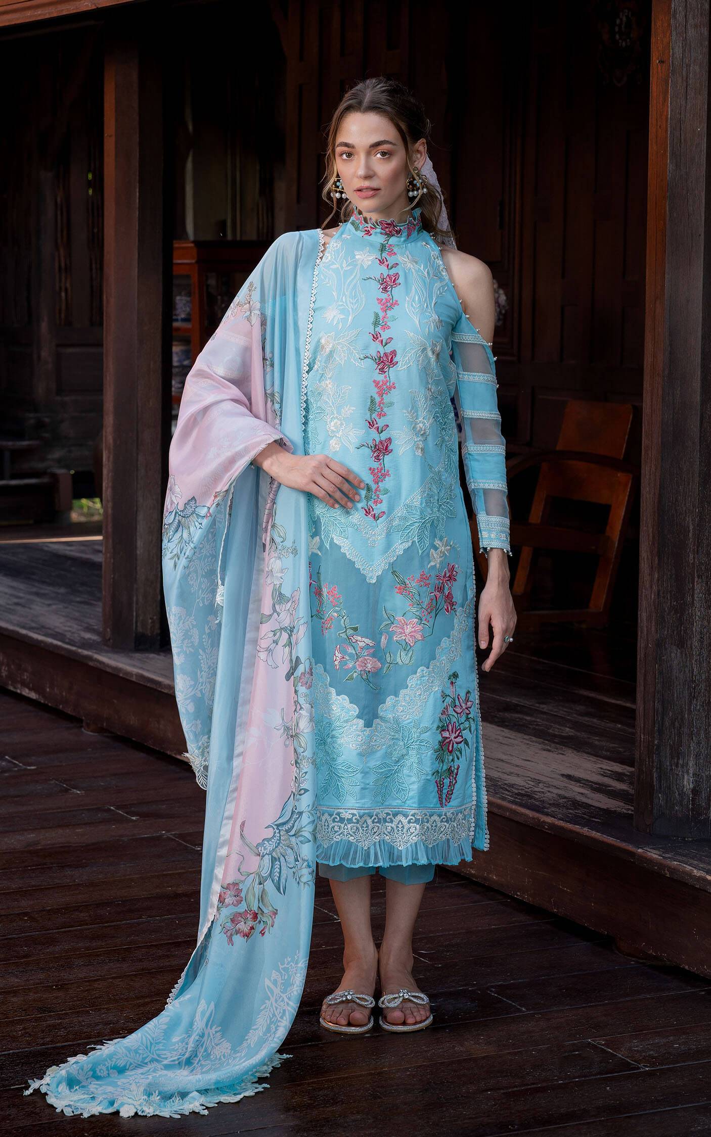 Asifa and Nabeel | Rosemary Ruffles 24 | Utopia - Pakistani Designer Dress - by Asifa and Nabeel | Type: Luxury - 100% Original at Saira Sultan