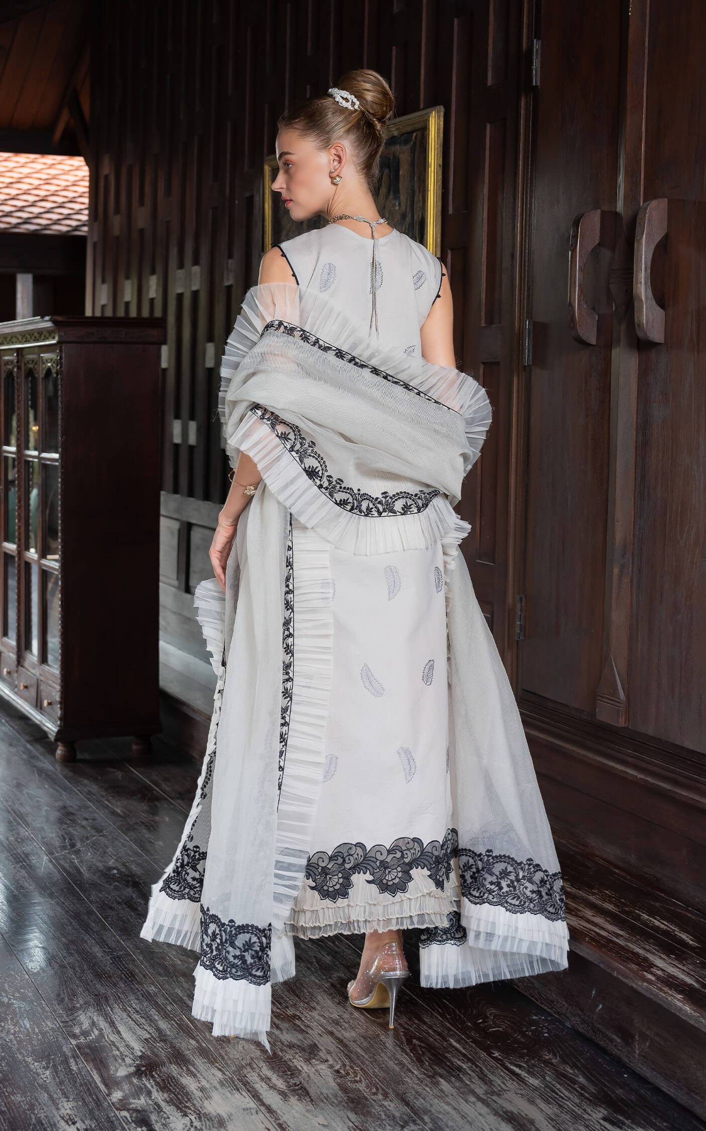 Asifa and Nabeel | Rosemary Ruffles 24 | Aurora - Pakistani Designer Dress - by Asifa and Nabeel | Type: Luxury - 100% Original at Saira Sultan