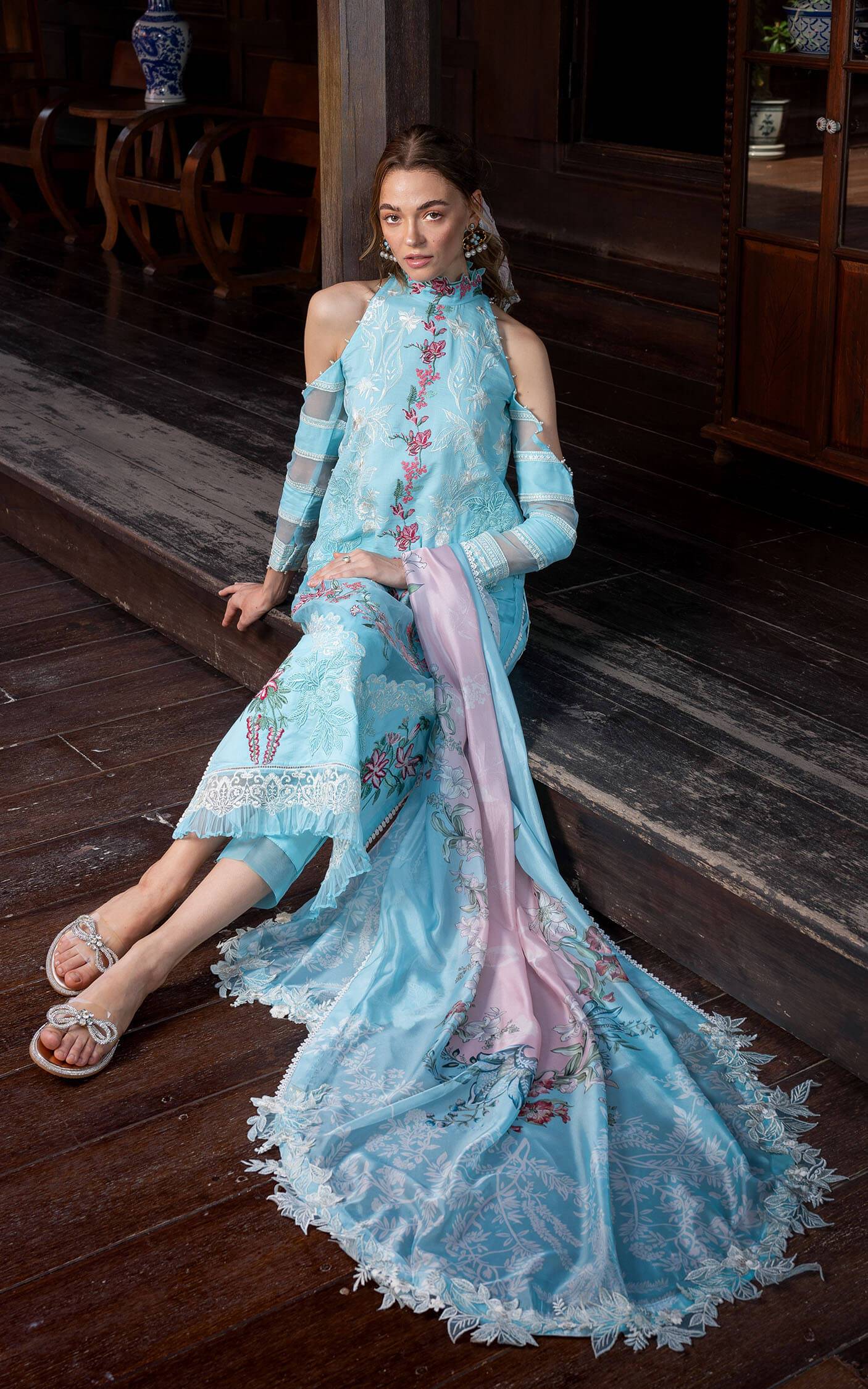 Asifa and Nabeel | Rosemary Ruffles 24 | Utopia - Pakistani Designer Dress - by Asifa and Nabeel | Type: Luxury - 100% Original at Saira Sultan