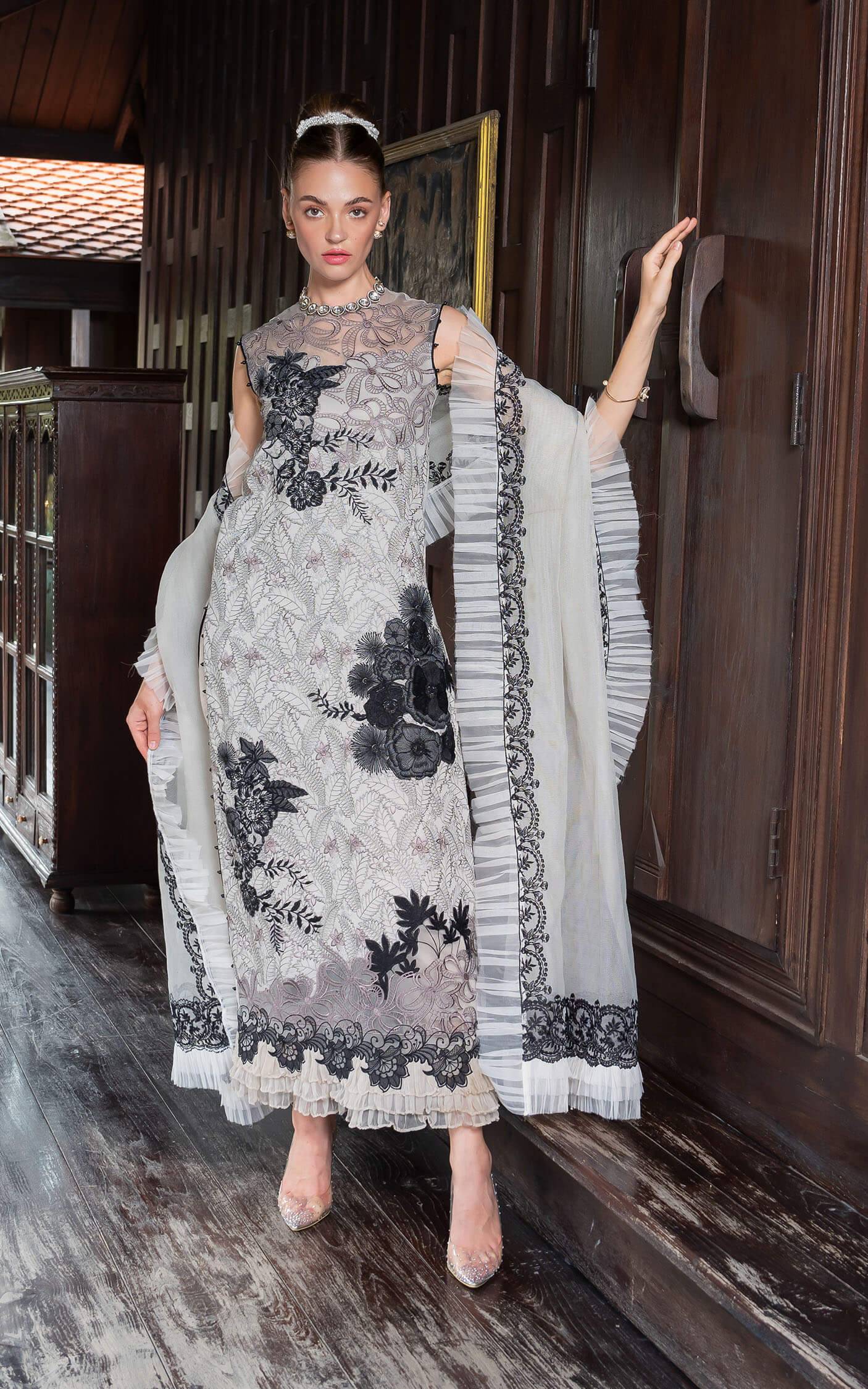 Asifa and Nabeel | Rosemary Ruffles 24 | Aurora - Pakistani Designer Dress - by Asifa and Nabeel | Type: Luxury - 100% Original at Saira Sultan