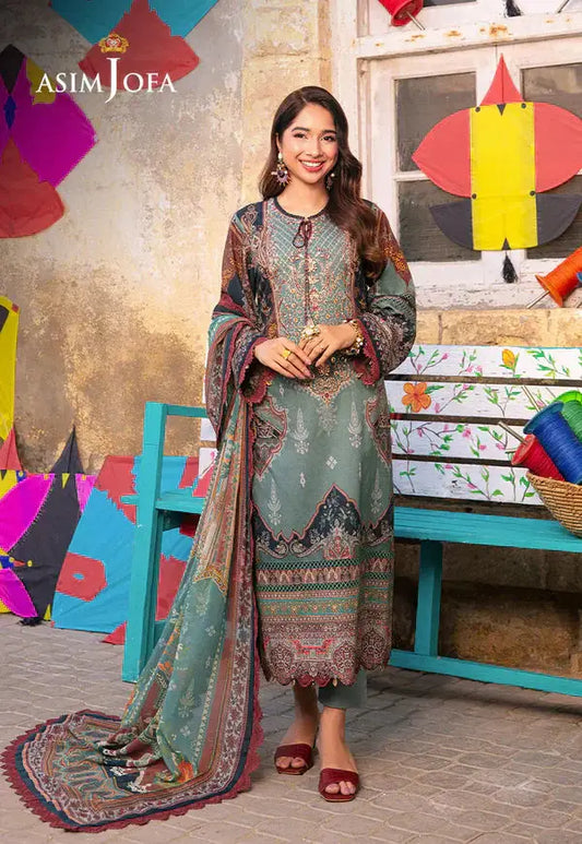 Asim Jofa | Aira Summer Prints | AJAR-01 - Pakistani Designer Dress - by Asim Jofa | Type: Luxury - 100% Original at Saira Sultan