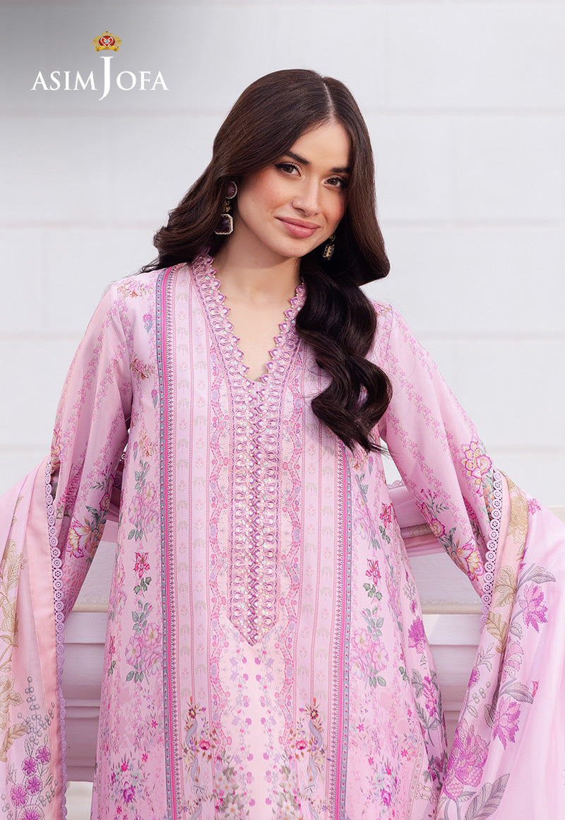 Asim Jofa | Charmuse Silk | AJRS-03 M Pink Grip