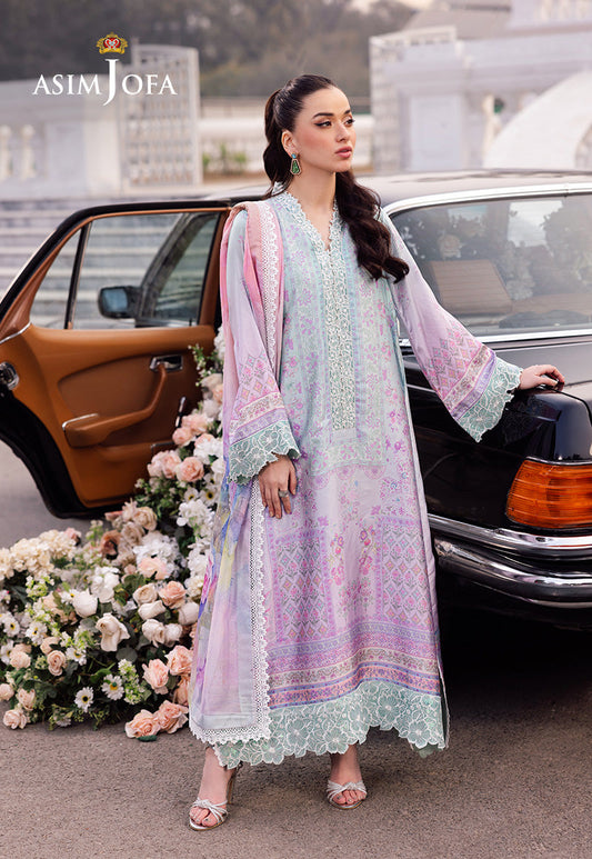 Asim Jofa | Charmuse Silk | AJRS-07 XS Pink Raw Silk